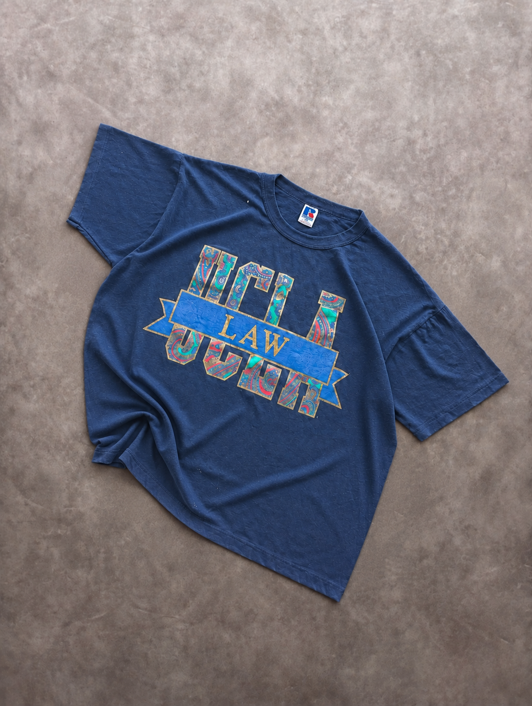 Tee Shirt Vintage Russell Athletic UCLA Law Navy – College USA