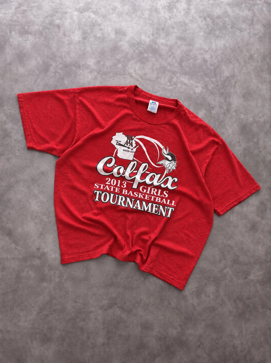 Tee-Shirt Russell Athletic Vintage Colfax State Basketball Rouge – College Sports