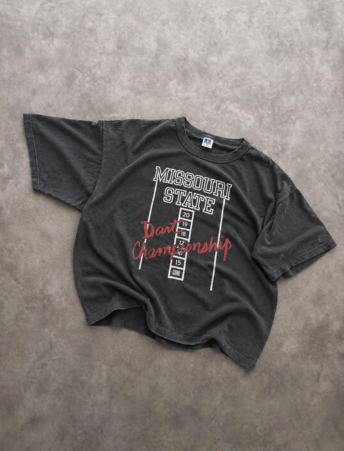 Tee-shirt Russell Athletic Vintage Missouri State Noir