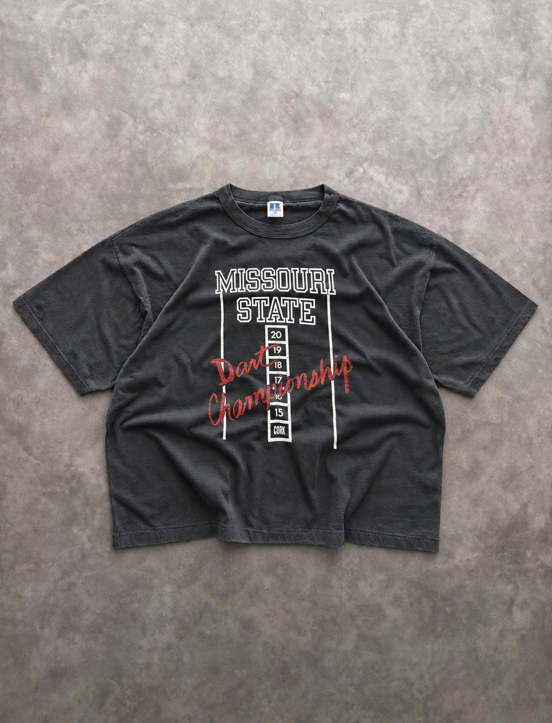 Tee-shirt Russell Athletic Vintage Missouri State Noir