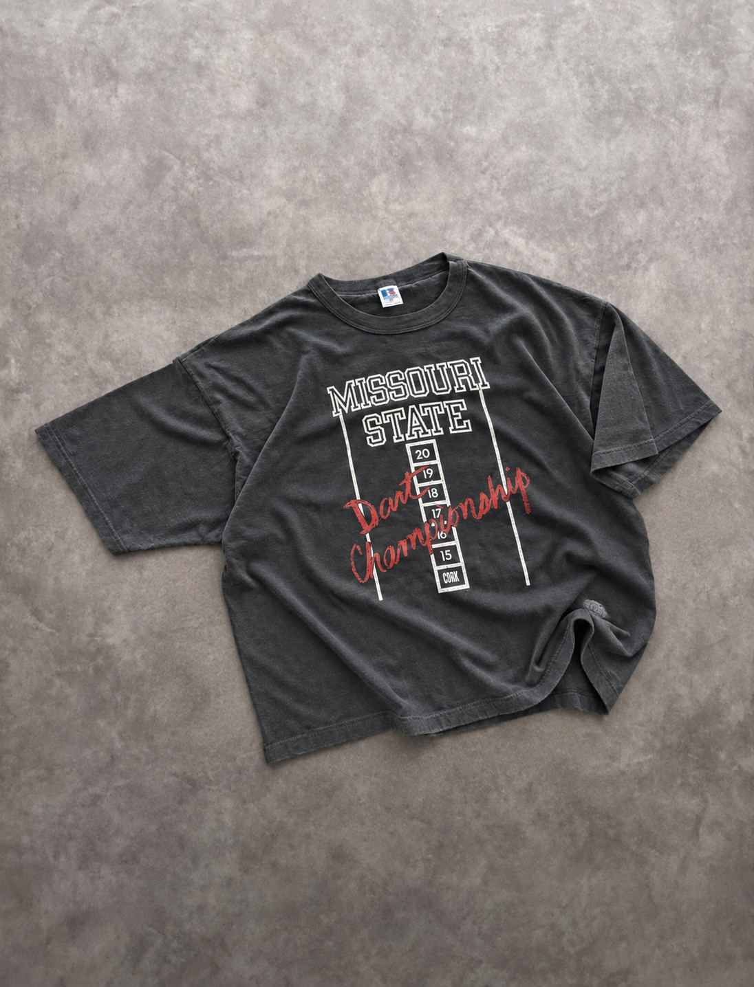 Tee-shirt Russell Athletic Vintage Missouri State Noir