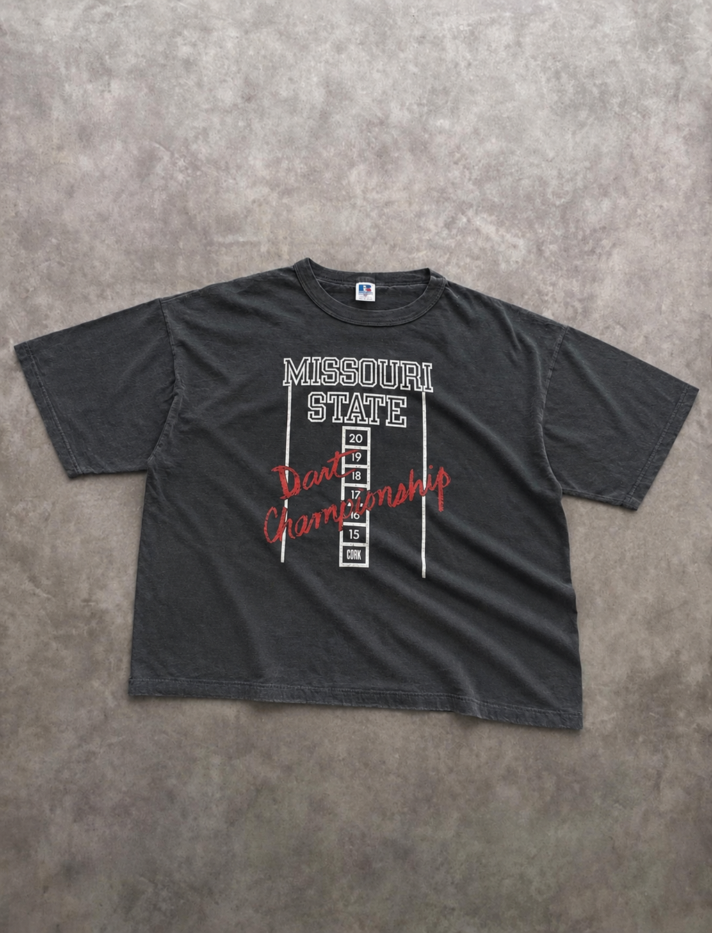 Tee-shirt Russell Athletic Vintage Missouri State Noir