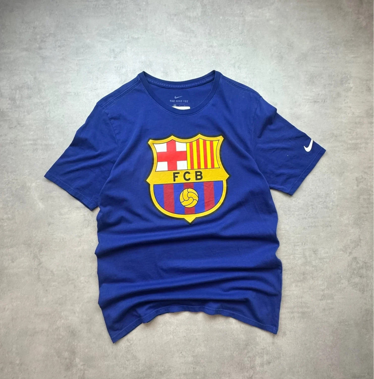 Tee-shirt Nike Vintage FC Barcelone Bleu Homme Taille M | WellStore Vintage