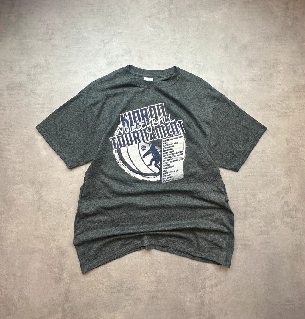 Tee-shirt Vintage Kioron Tournament Volleyball Gris | WellStore Vintage