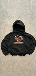Sweat Hoodie Vintage Flushing Basketball – Noir