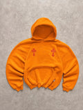 Hoodie Russell Athletic Vintage Custom Croix – Orange Y2K