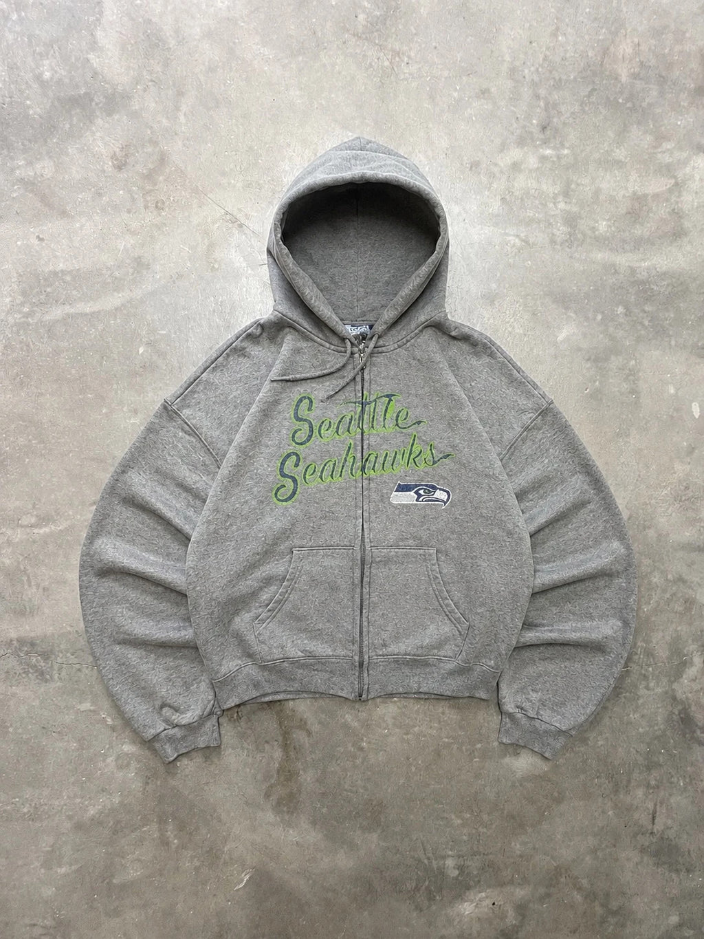 Hoodie Zippé Vintage Seattle Seahawks – Gris – NFL Football USA