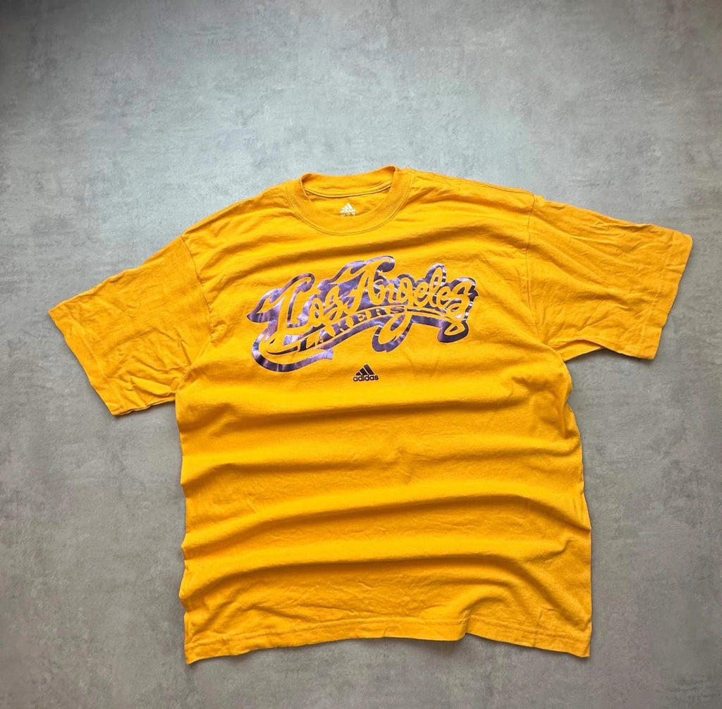 T-Shirt Adidas Vintage Los Angeles Lakers Jaune