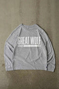 Tee-shirt Longsleeve Vintage Great Wolf Lodge Gris
