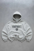 Hoodie Vintage Raiders Football NFL – Gris Chiné – Y2K Streetwear