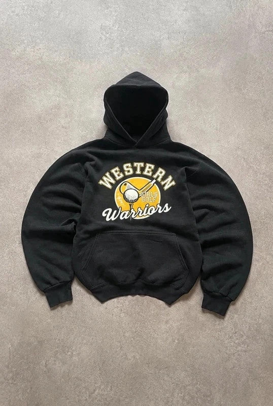 Sweat Vintage Western Warriors Girls Golf – Noir