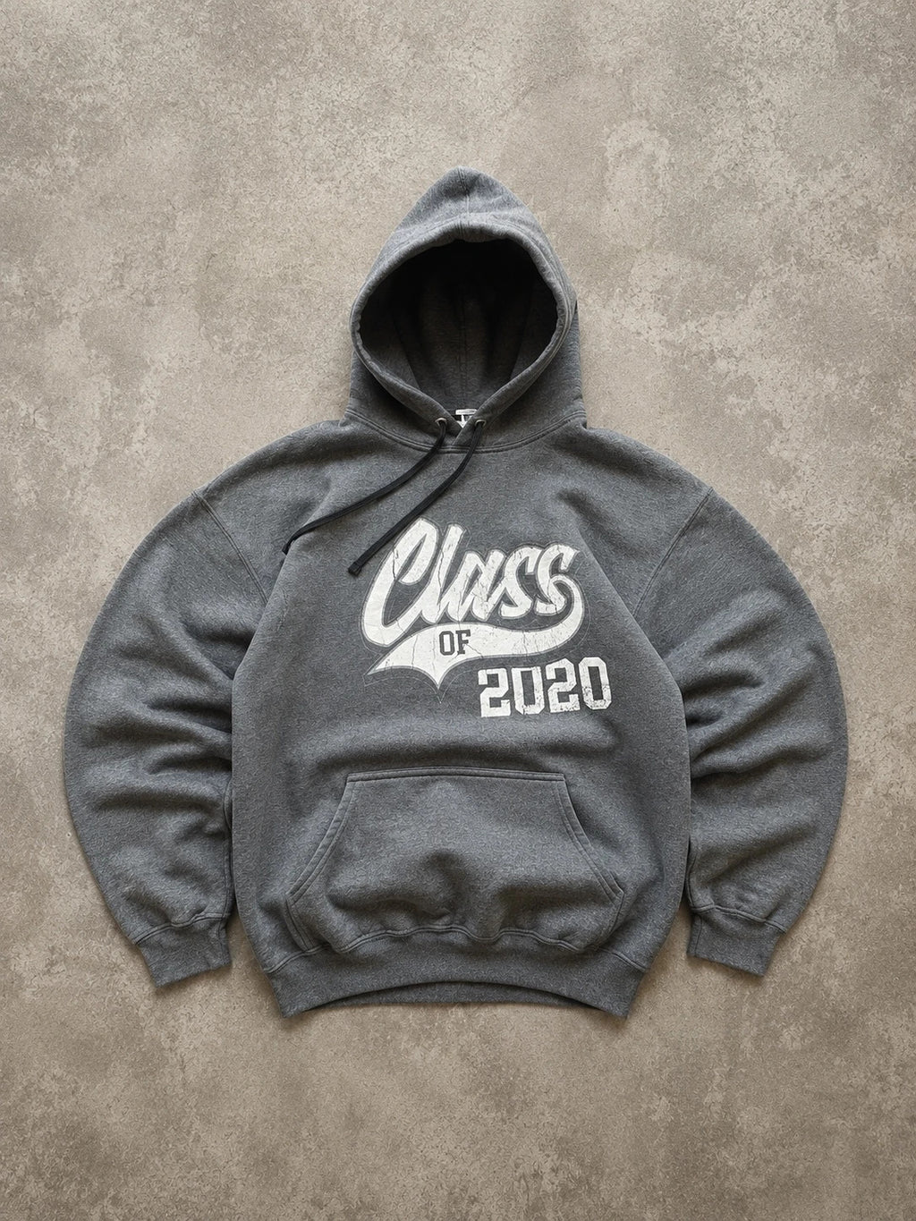 Hoodie Vintage Class of 2020 – Gris Foncé – College USA Y2K