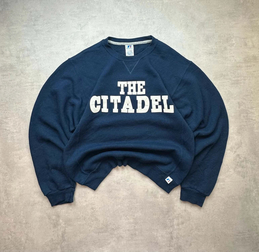 Sweat Russell Athletic Vintage The Citadel – Navy Oversize