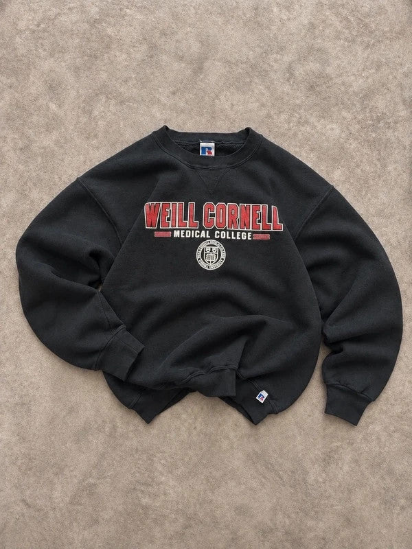 Sweat Vintage Russell Athletic Weill Cornell Medical College – Noir