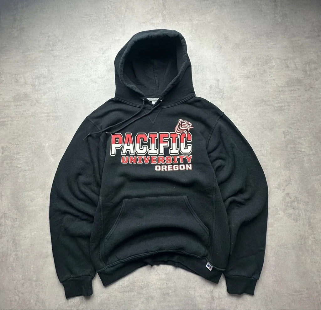 Sweat Vintage Russell Athletic Pacific University Oregon – Noir