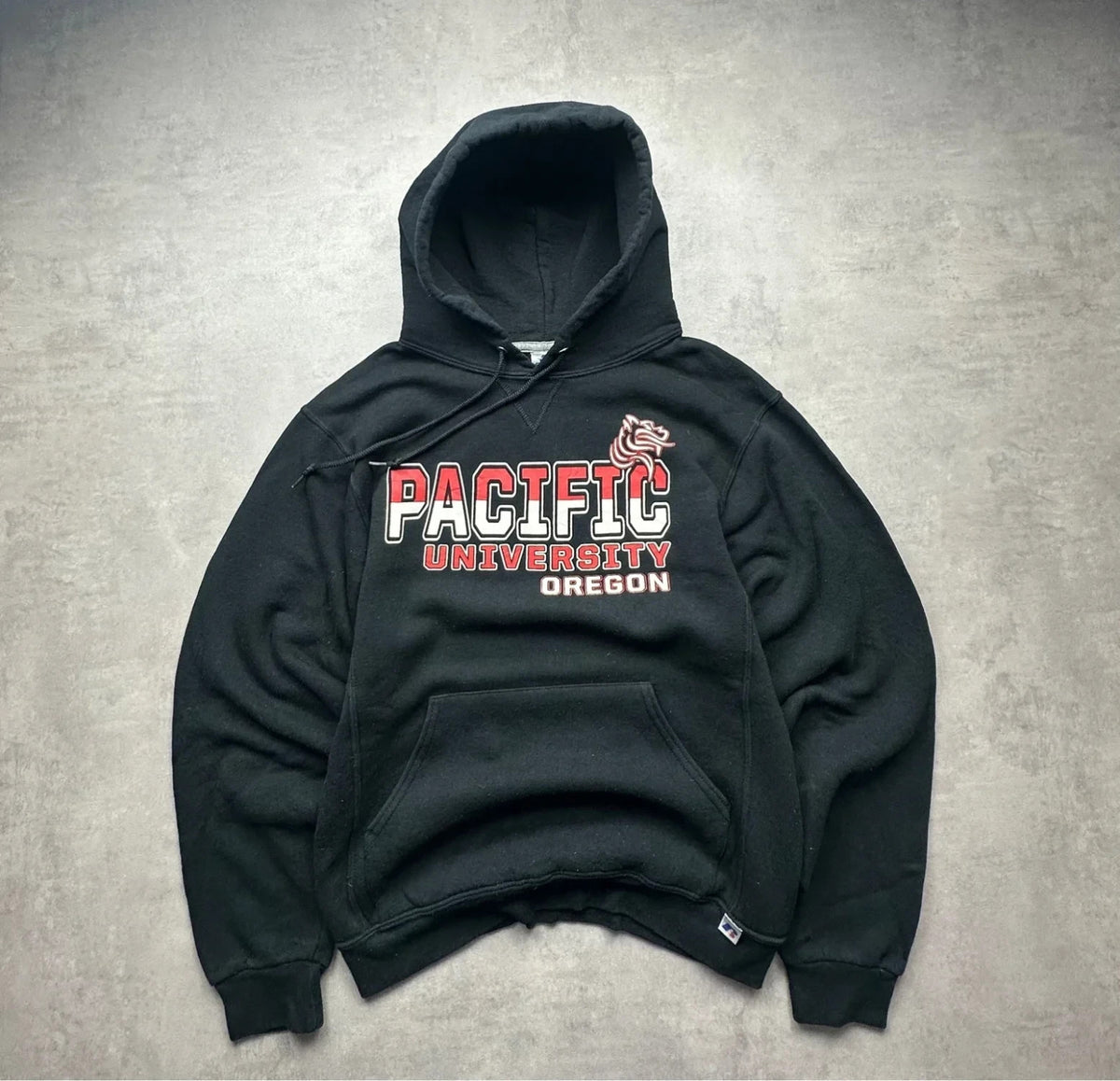 Sweat Vintage Russell Athletic Pacific University Oregon – Noir