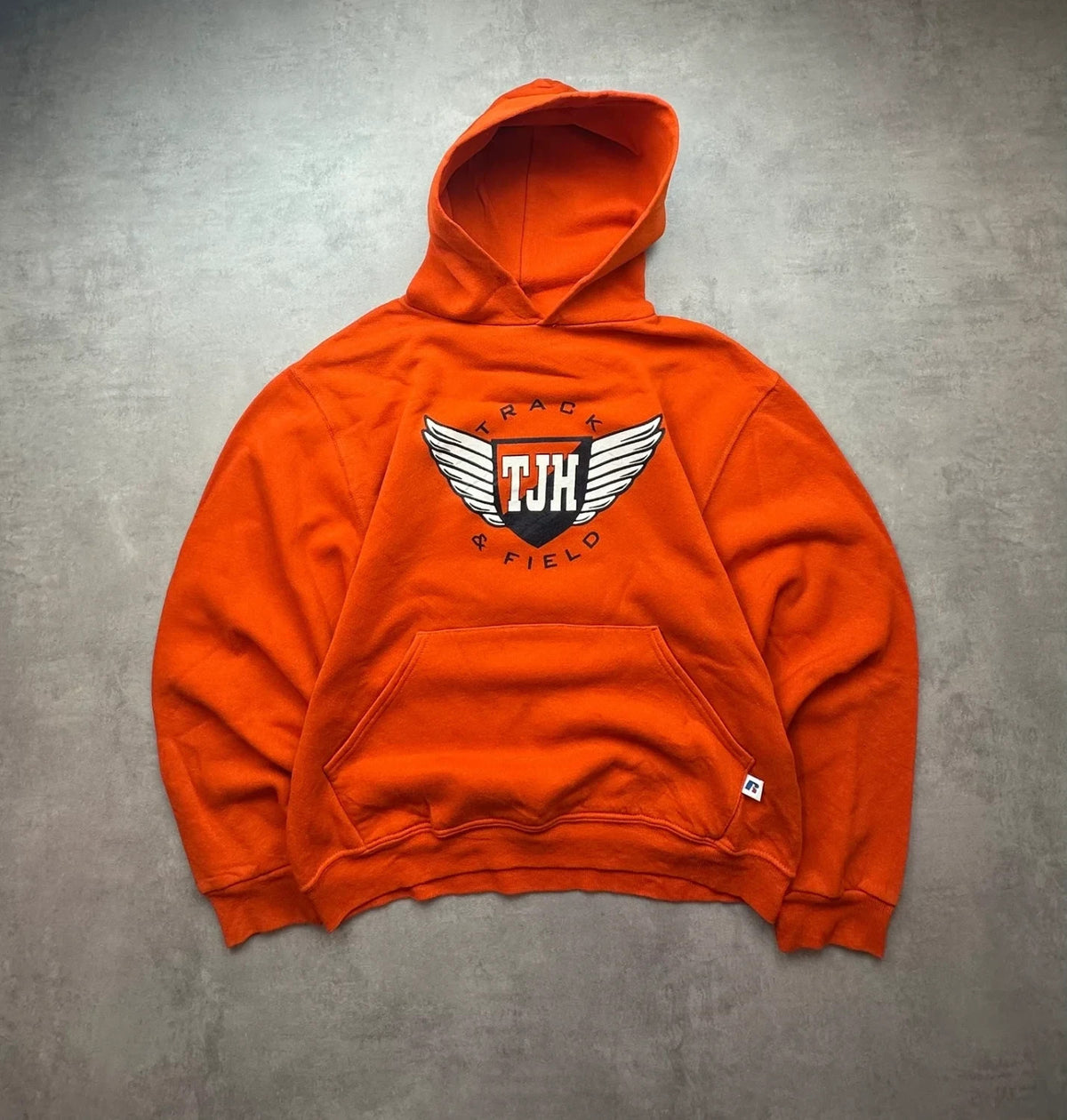 Sweat Russell Athletic Vintage TJH Track & Field Orange – Athlétisme USA