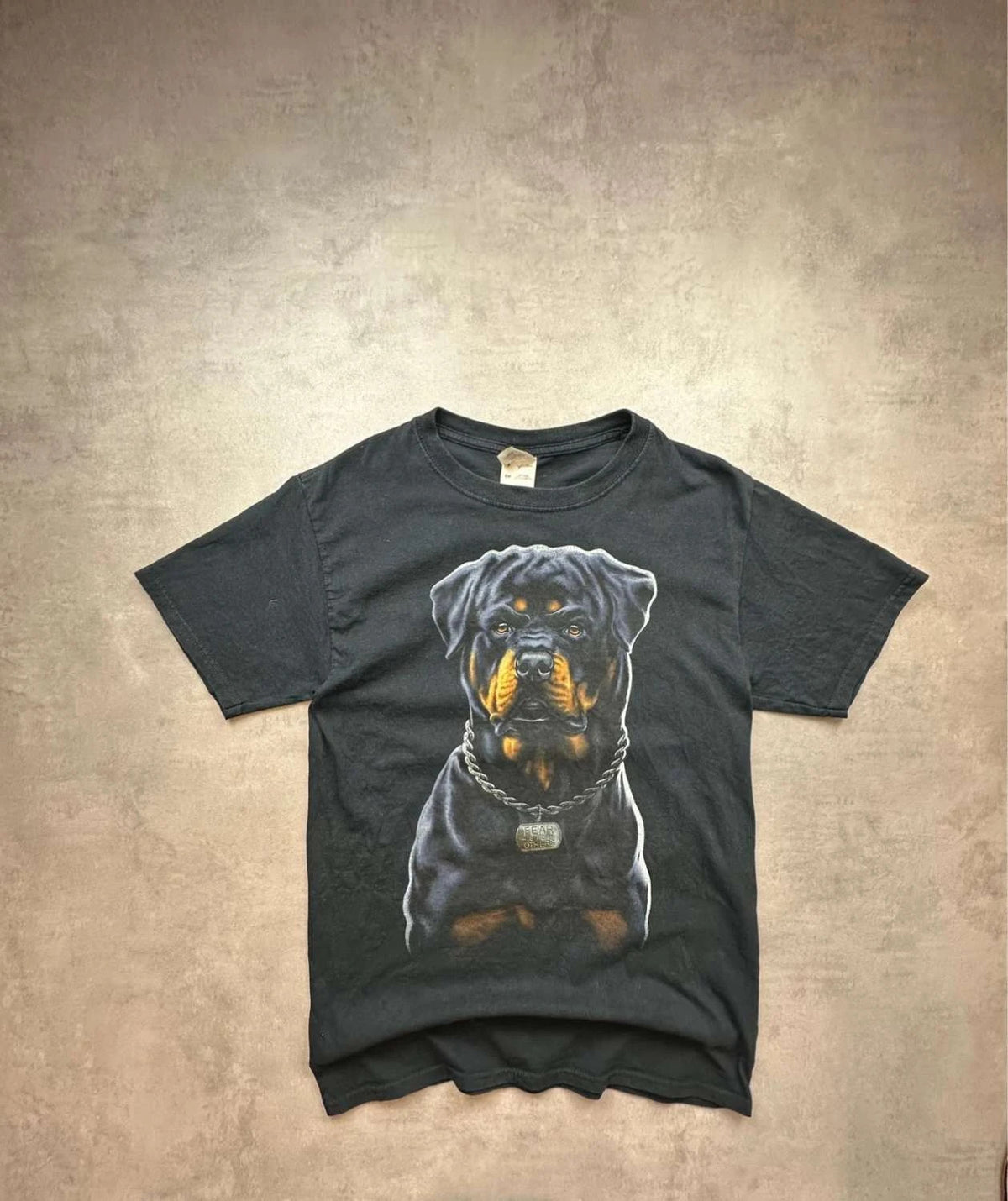 T-Shirt Vintage Jerzees Rottweiler Graphic Dog Noir – Y2K