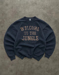 Sweat Crewneck Vintage Welcome To The Jungle 90s – Black