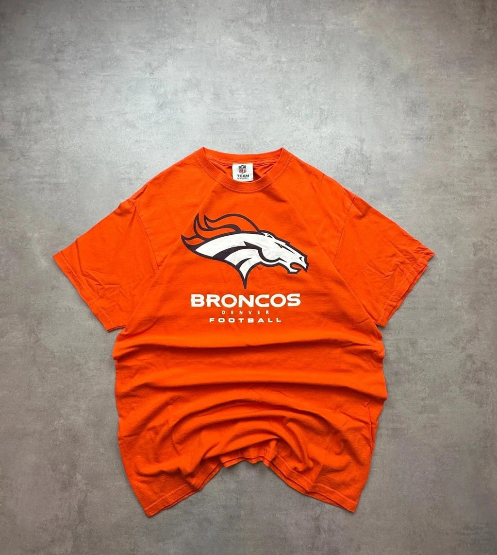 Tee-Shirt Vintage Denver Broncos Football Orange