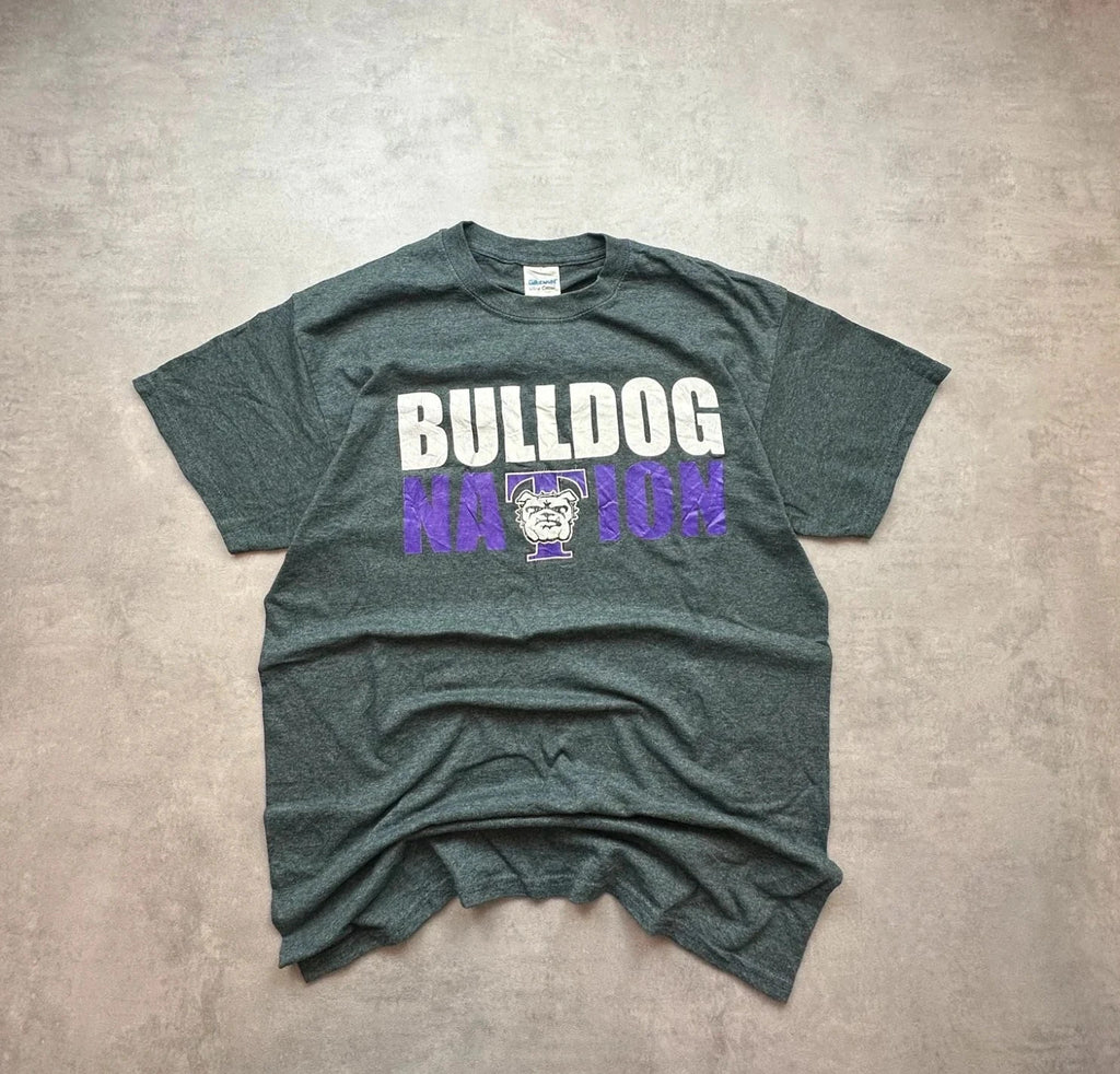 Tee-Shirt Vintage Bulldog Nation Gris – College Sportswear US