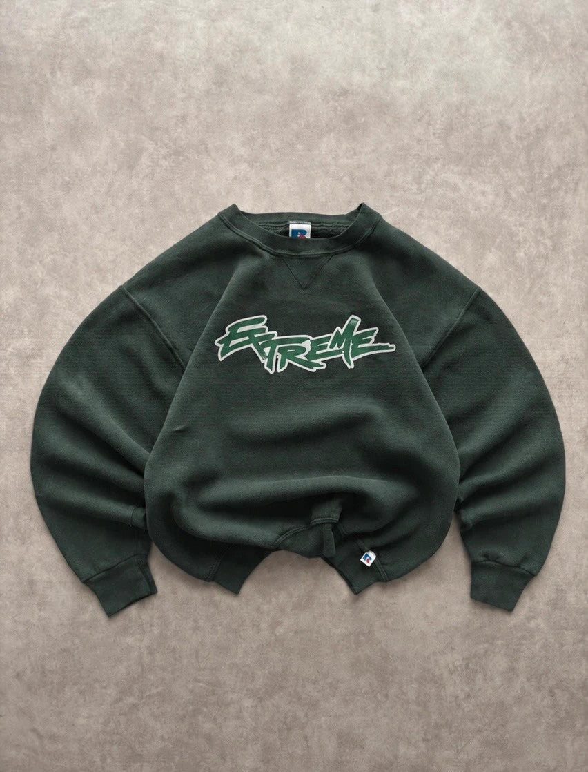 Sweat Crewneck Vintage Russell Athletic Extreme – Green