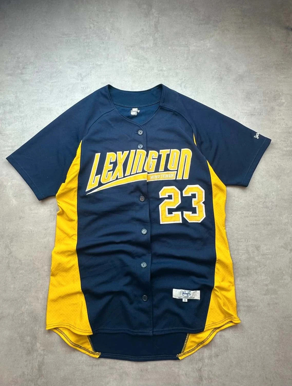 Maillot Baseball Lexington Minutemen #23 Augusta Sportswear – Navy & Jaune – Vintage USA