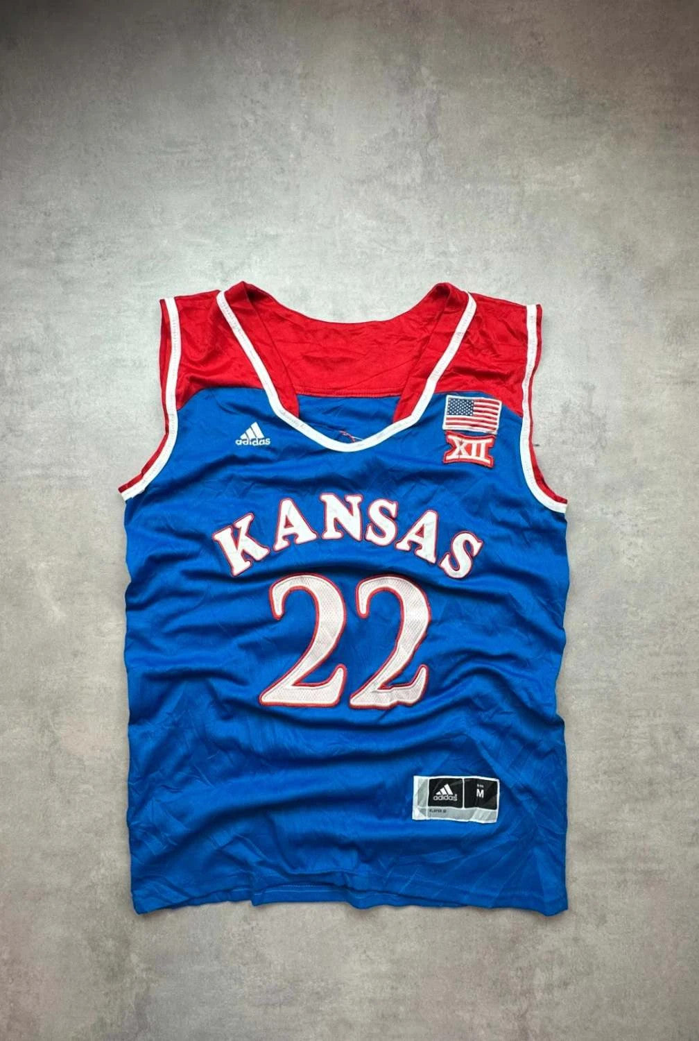 Maillot Adidas Kansas Jayhawks #22 Andrew Wiggins – Bleu