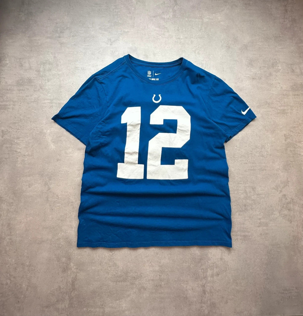 Tee-Shirt NFL Vintage Andrew Luck #12 Indianapolis Colts Bleu