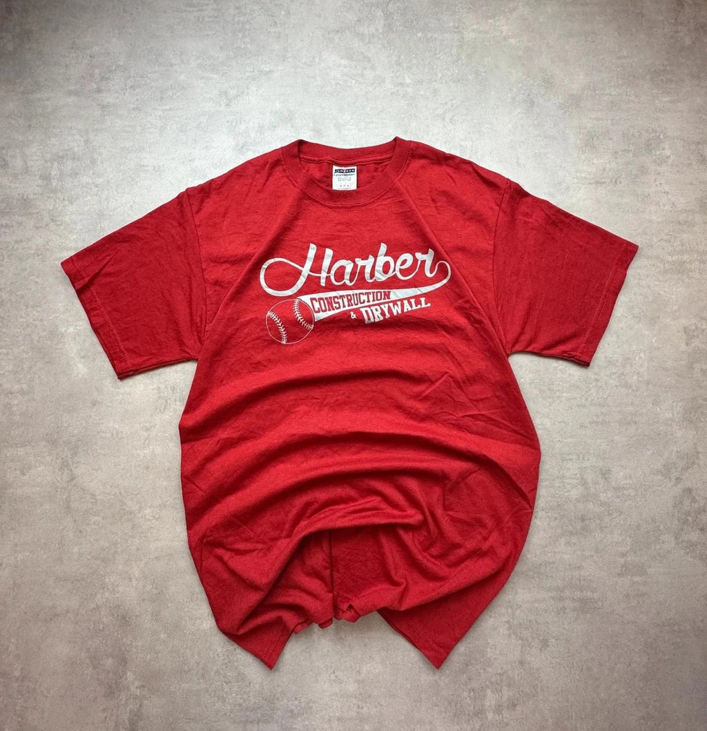 Tee Shirt Vintage Harber Baseball Rouge – Graphic Tee