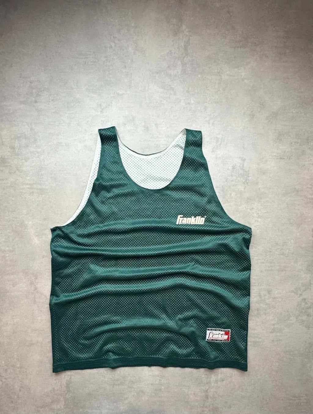 Maillot Basketball Vintage Franklin Réversible Vert