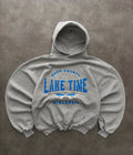Hoodie Vintage Door County Lake Time Wisconsin – Gris