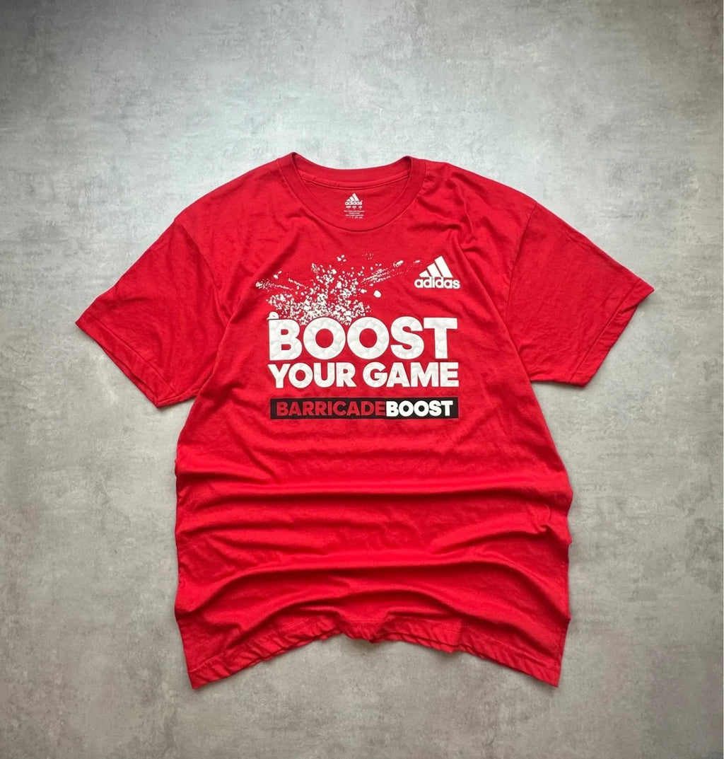 Tee-shirt Adidas Vintage Barricade Boost Rouge | WellStore Vintage