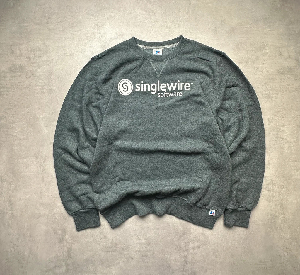Sweat Russell Athletic Vintage Singlewire Software Gris