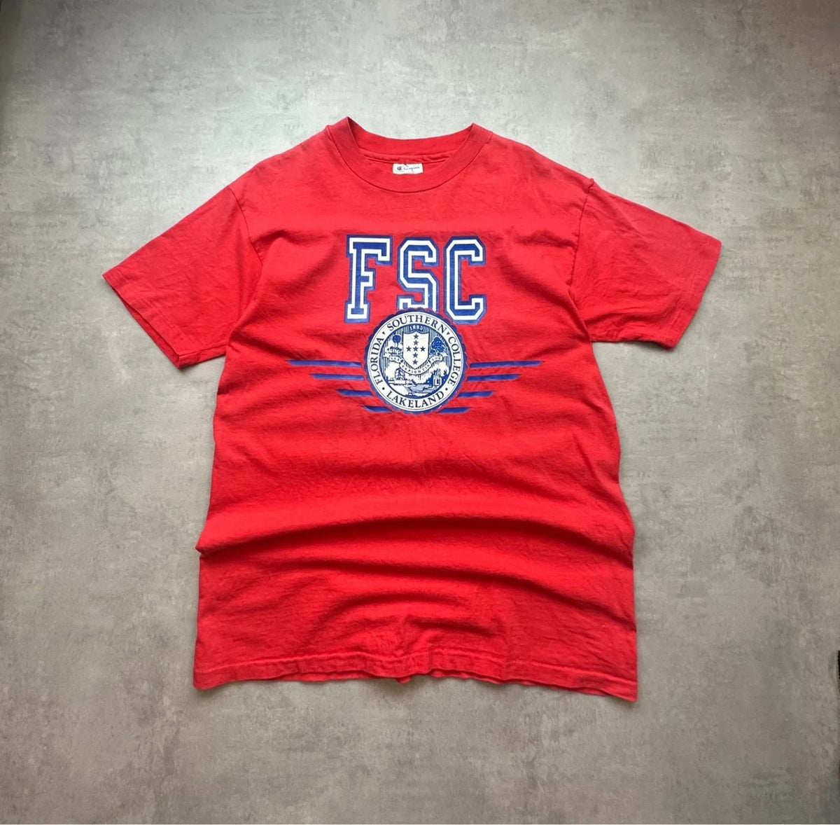 Tee-shirt College Vintage Florida Southern College FSC Rouge