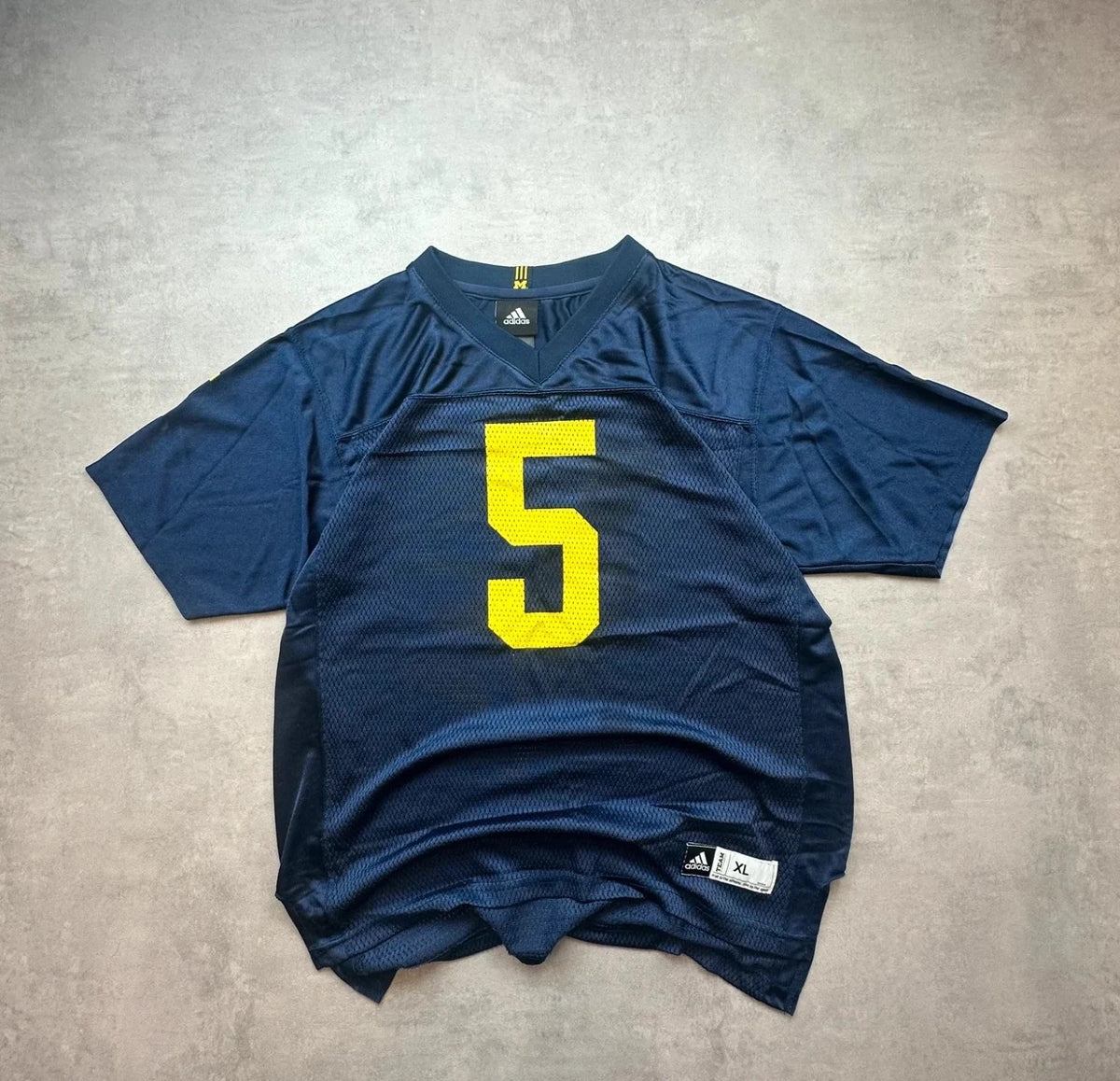 Maillot Adidas Vintage Michigan Wolverines #5 Marine
