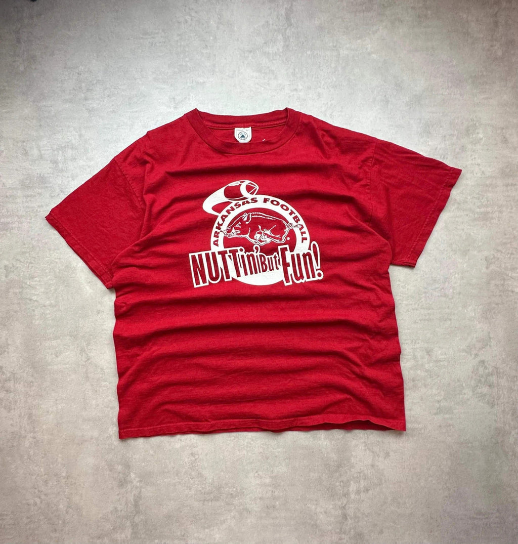 T-Shirt Vintage Arkansas Football University Rouge