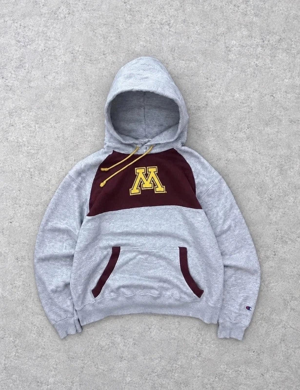 Hoodie Vintage Champion Minnesota Golden Gophers Y2K