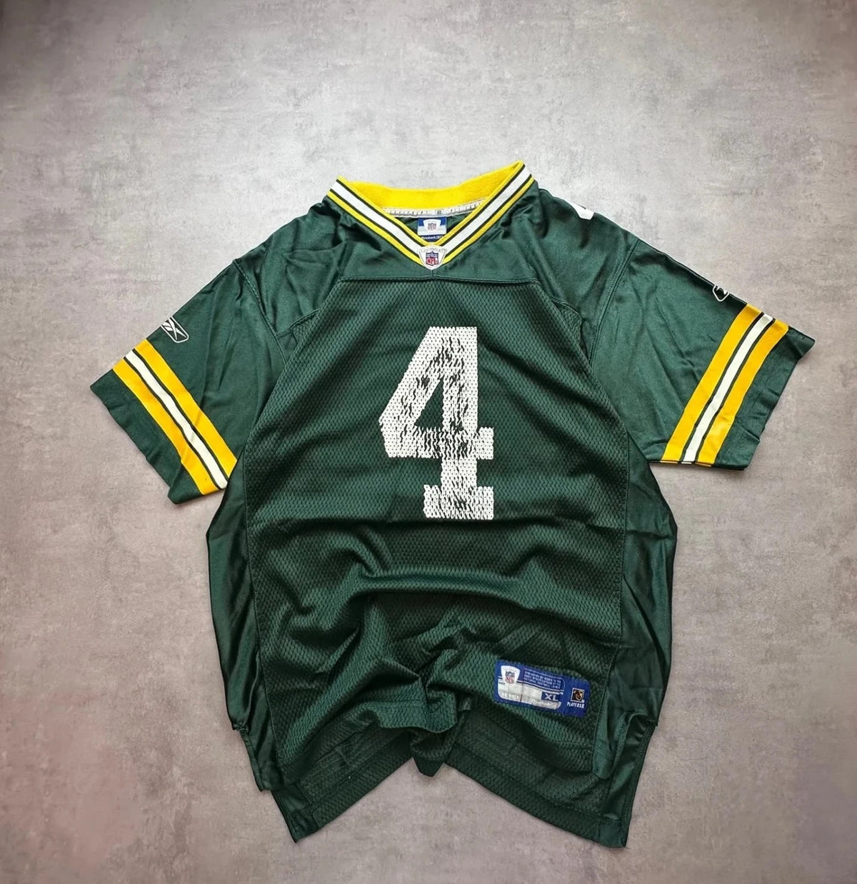 Maillot NFL Vintage Brett Favre #4 Vert & Jaune – Green Bay Packers