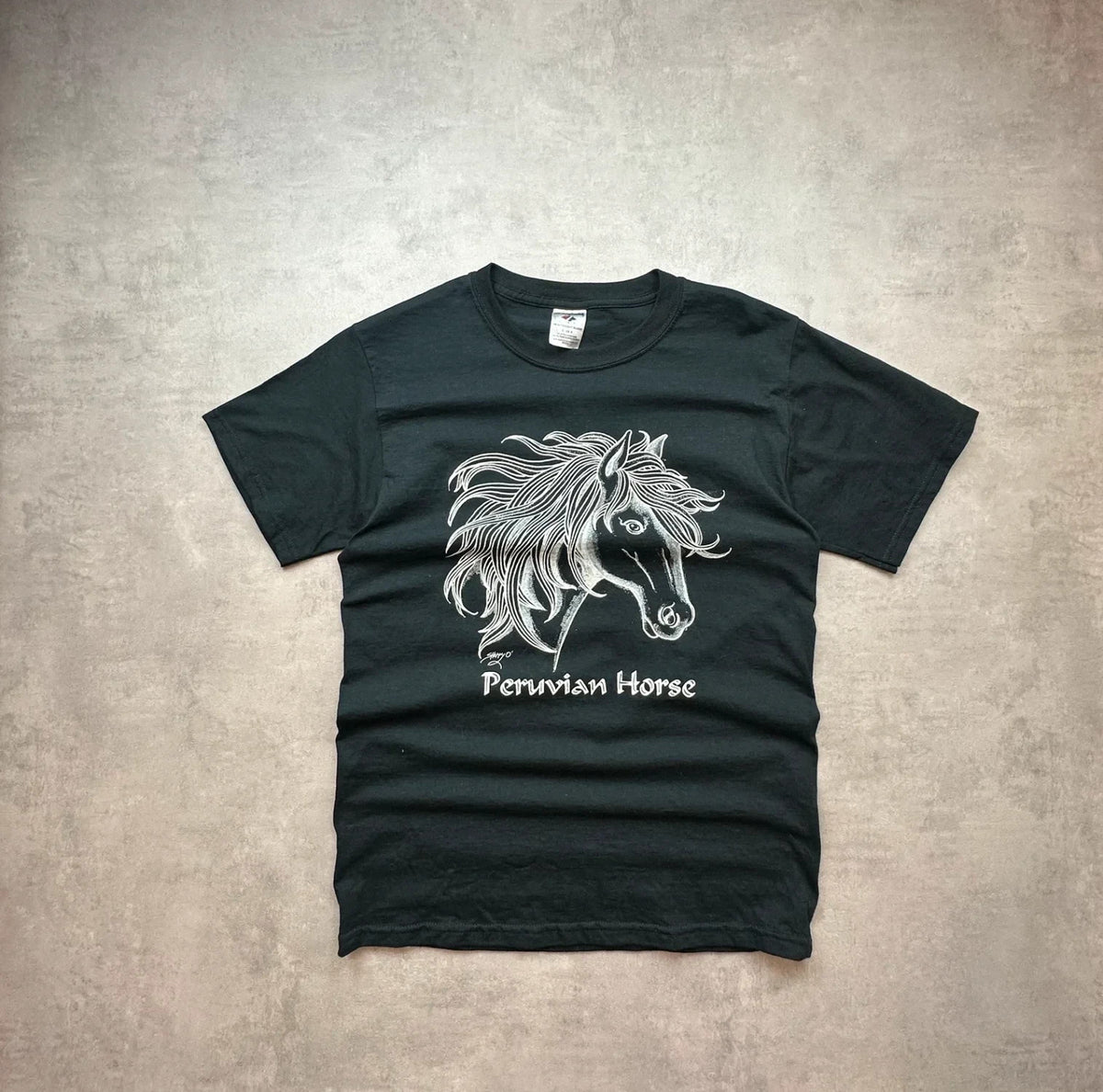 Tee-Shirt Vintage Peruvian Horse Noir