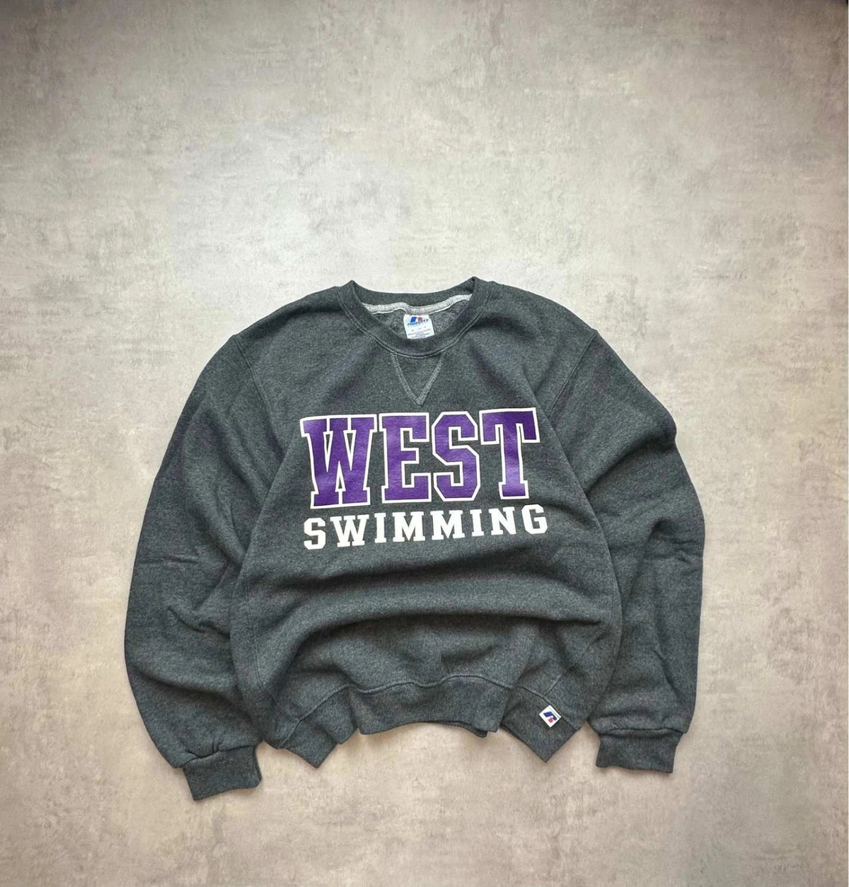 Sweat Russell Athletic Vintage West Swimming – Gris