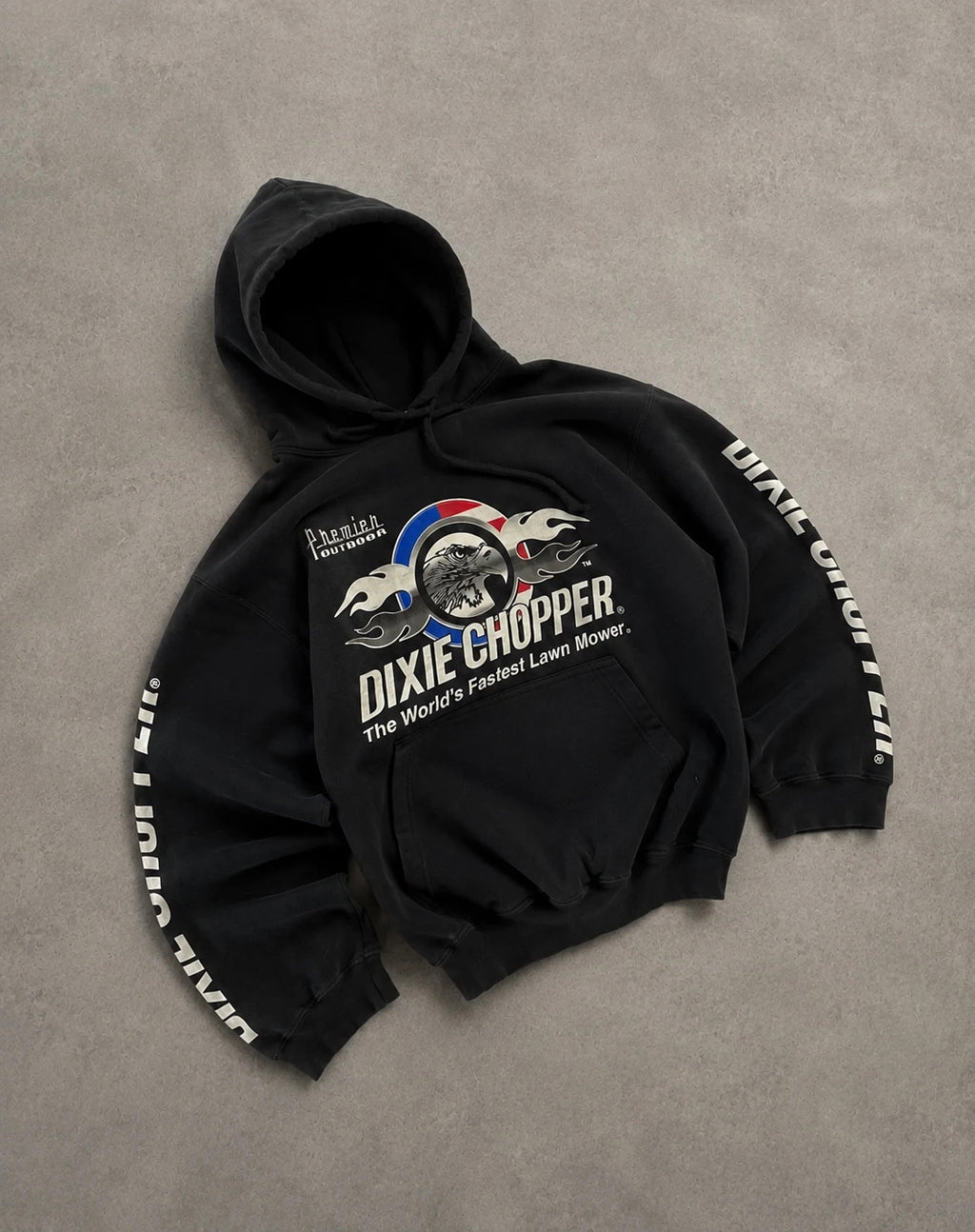 Hoodie Vintage Dixie Chopper Premier Outdoor – Noir Y2K