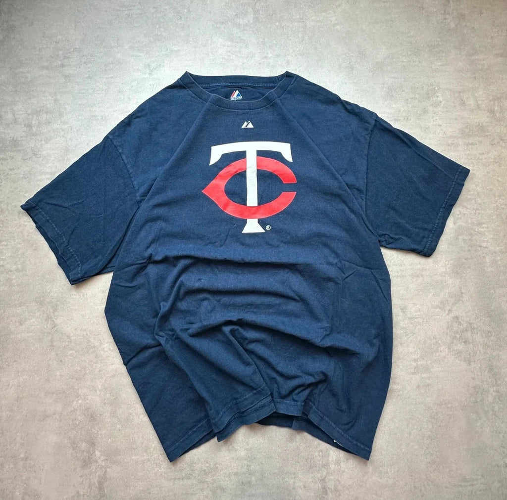 Tee Shirt Vintage Minnesota Twins MLB Navy – Logo Baseball