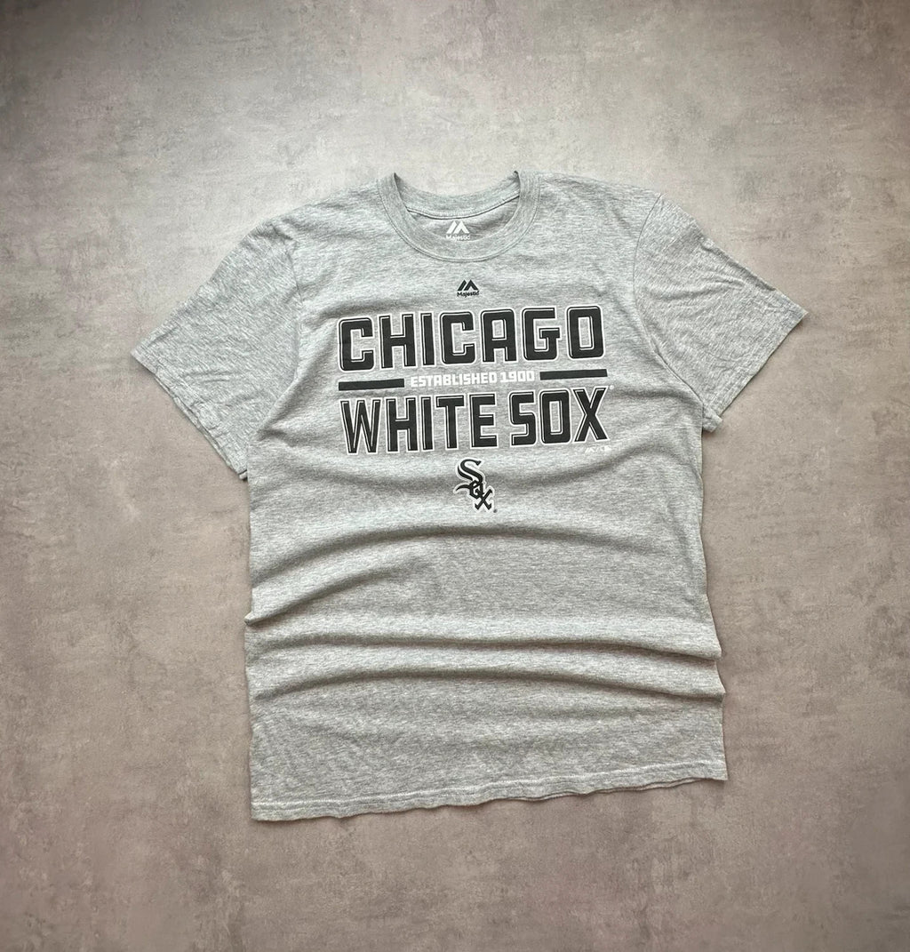 Tee-Shirt Majestic Vintage Chicago White Sox Gris – MLB