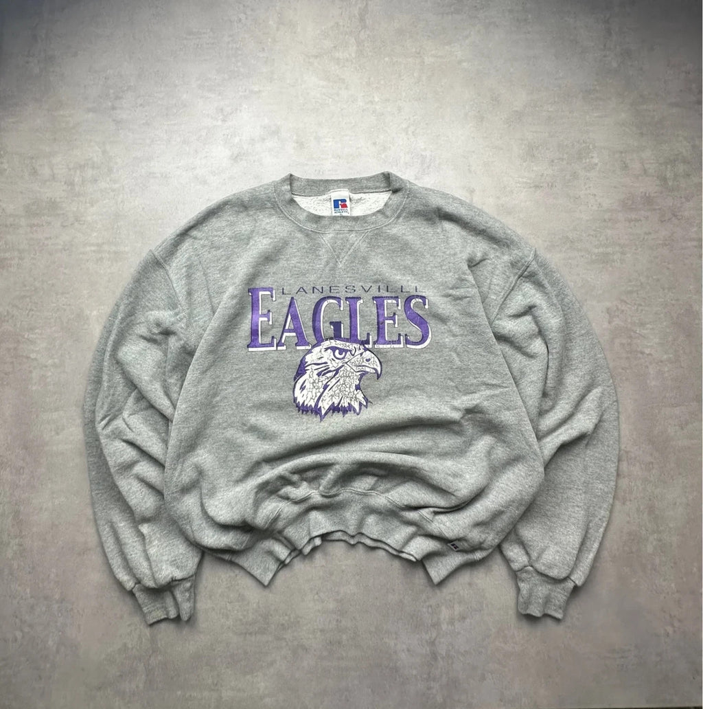 Sweat Russell Athletic Vintage Lanesville Eagles Gris