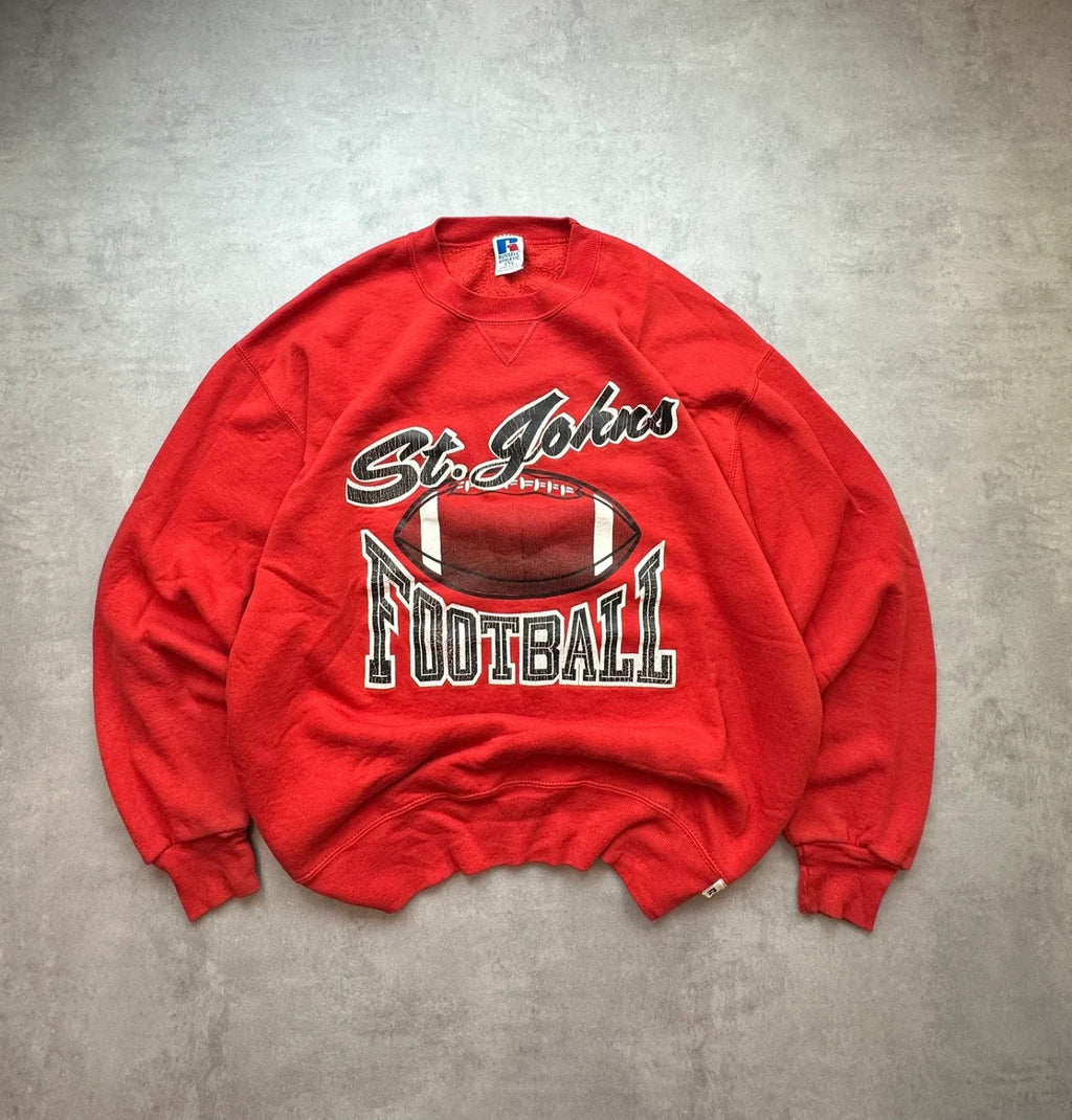 Sweat Russell Athletic Vintage St Johns Football Rouge – USA