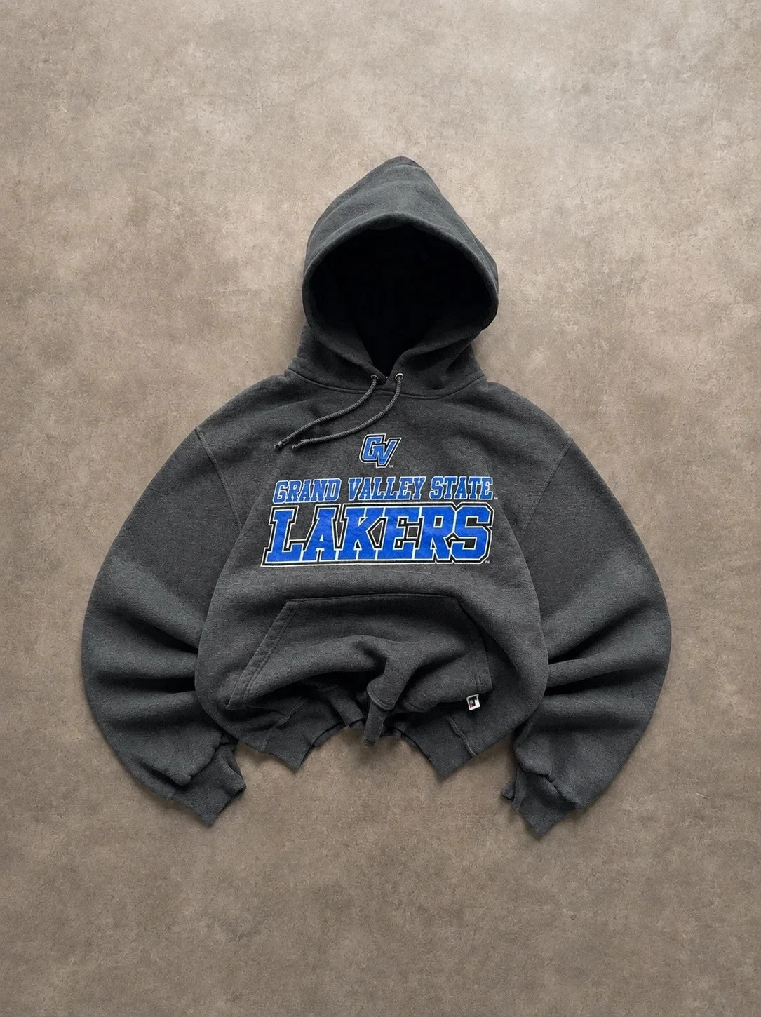 Hoodie Vintage Grand Valley State Lakers GVSU Gris Foncé – Collegiate NCAA Y2K