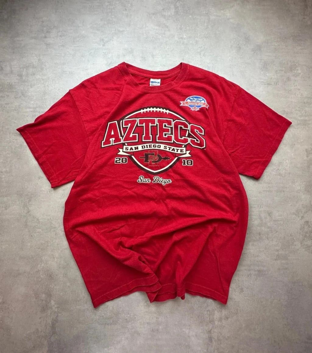 Tee Shirt Vintage Aztecs San Diego State Rouge – Université USA