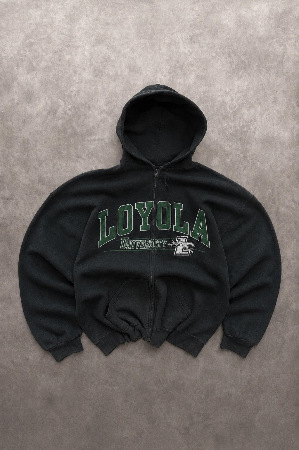 Sweat Zippé Vintage Loyola University – Noir