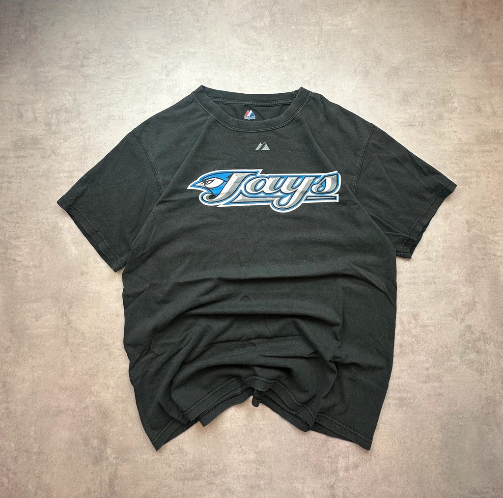Tee-shirt MLB Vintage Toronto Blue Jays Noir Flocage Dos